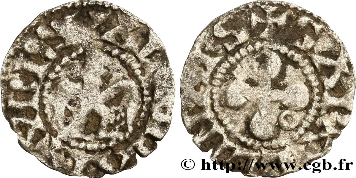 DAUPHINÉ - BISHOP OF VALENCE - ANONYMOUS COINAGE Denier VF