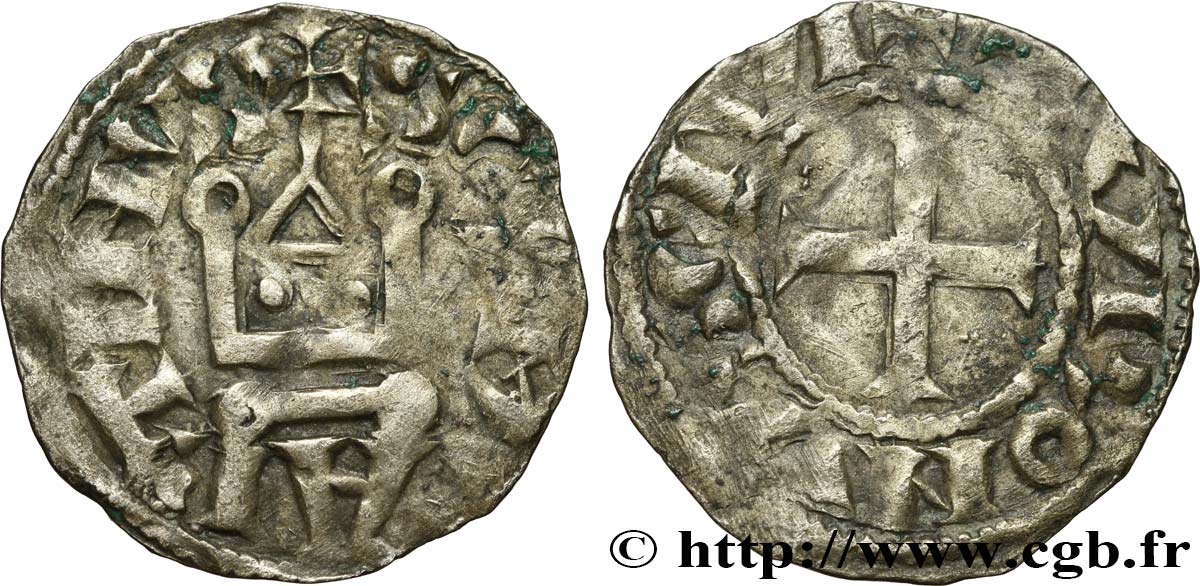 TOURAINE - TOURS - ABBAYE DE SAINT-MARTIN DE TOURS Denier BC+/RC+