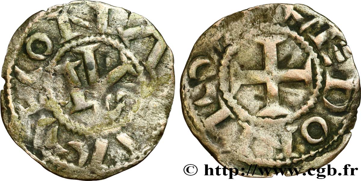 BRETAGNE - DUCHÉ DE BRETAGNE - CONAN III Denier B+