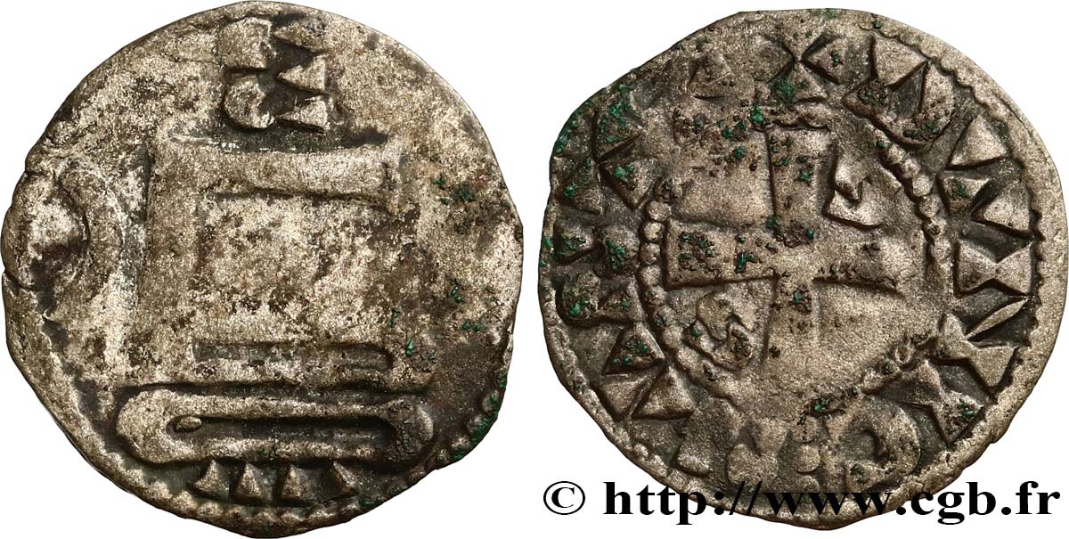 CHÂTEAUDUN - VICOMTÉ DE CHÂTEAUDUN - THIBAUT V LE BON ET LOUIS Denier, type bléso-chartrain VF/VF