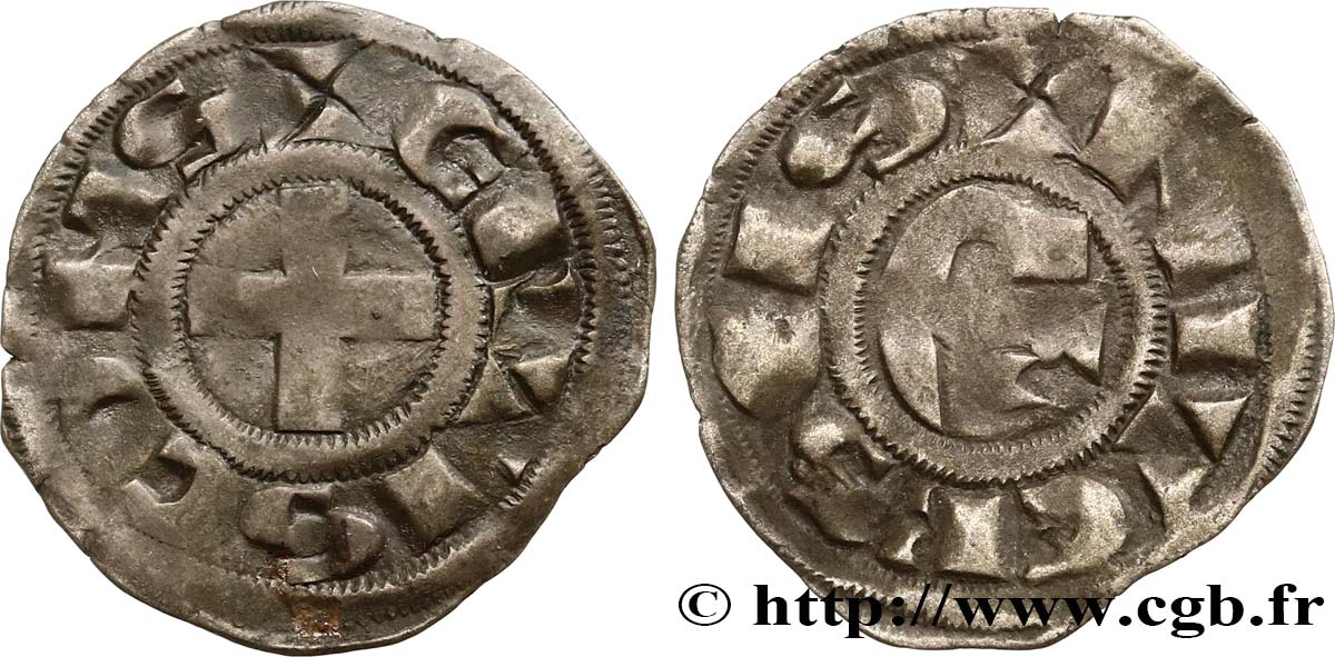 NIVERNAIS - COMTÉ DE NEVERS - HERVÉ DE DONZY Denier VF