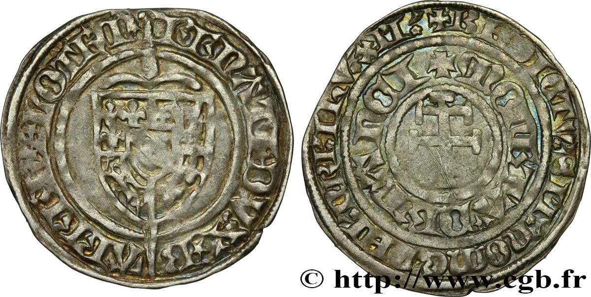 LORRAINE - DUCHY OF BAR - RENÉ I OF ANJOU  Gros d argent de Saint-Mihiel XF/VF
