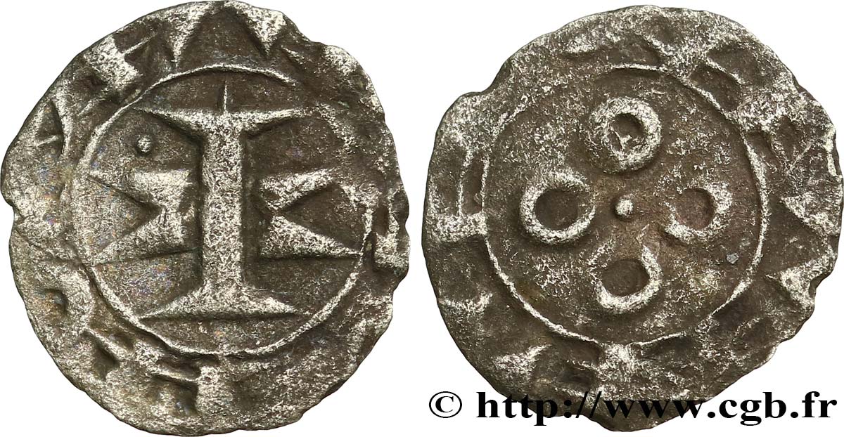 LANGUEDOC - COUNTY OF MELGUEIL - BISHOPS OF MAGUELONNE - ANONYMOUS Denier anonyme ou melgorien VF