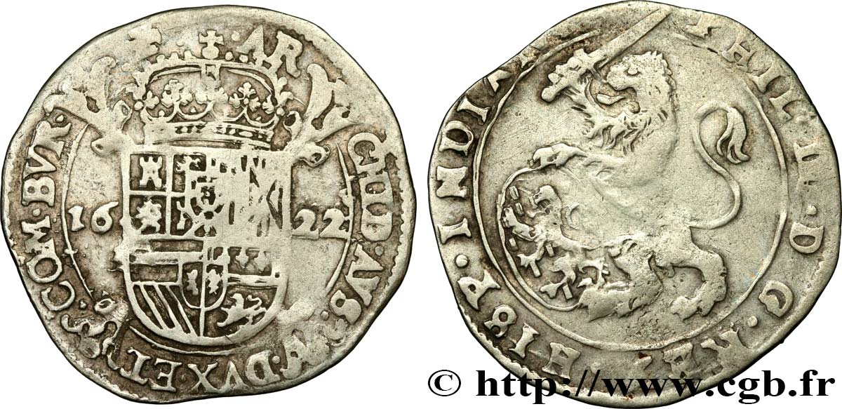 COUNTRY OF BURGUNDY - PHILIPPE IV OF SPAIN Escalin fSS/SS