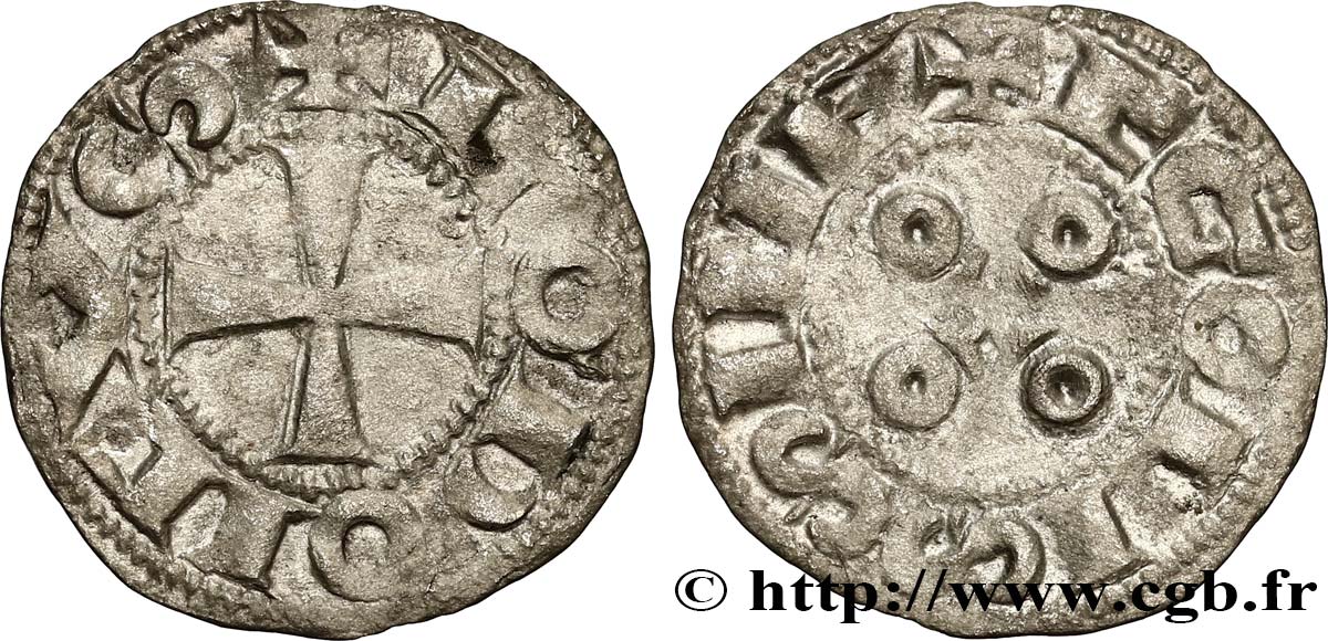 ANGOUMOIS - COMTÉ D ANGOULÊME, au nom de Louis IV d Outremer (936-954) Denier anonyme XF