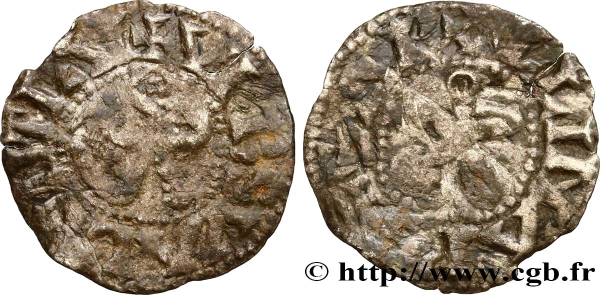 DAUPHINÉ - BISHOP OF VALENCE - ANONYMOUS COINAGE Denier VG