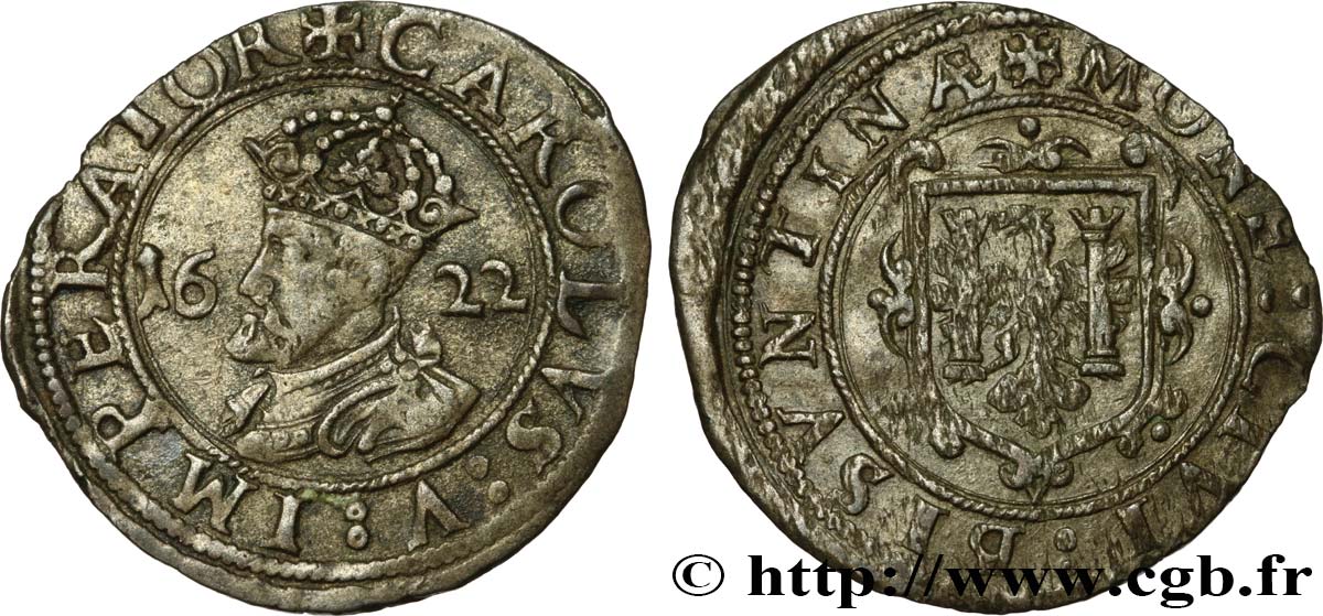 TOWN OF BESANCON - COINAGE STRUCK AT THE NAME OF CHARLES V Carolus q.SPL