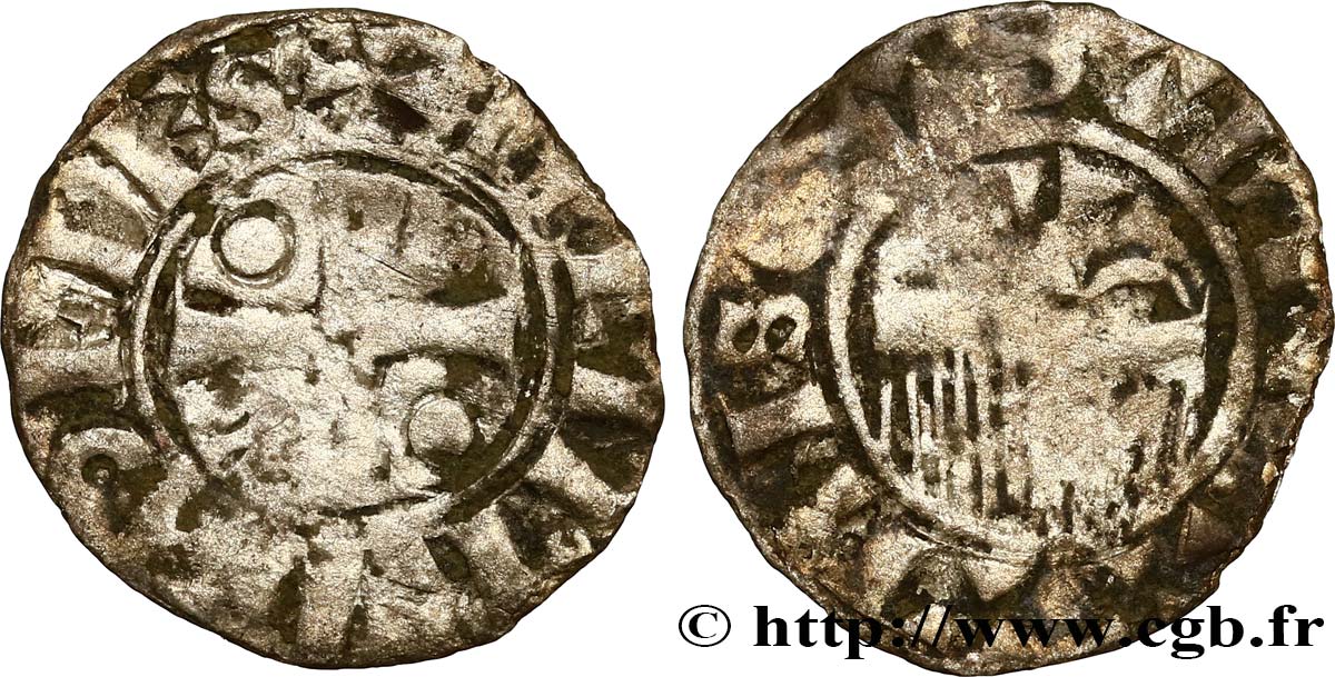 CHAMPAGNE - COMTÉ DE PROVINS - HENRI II Denier ou provinois B