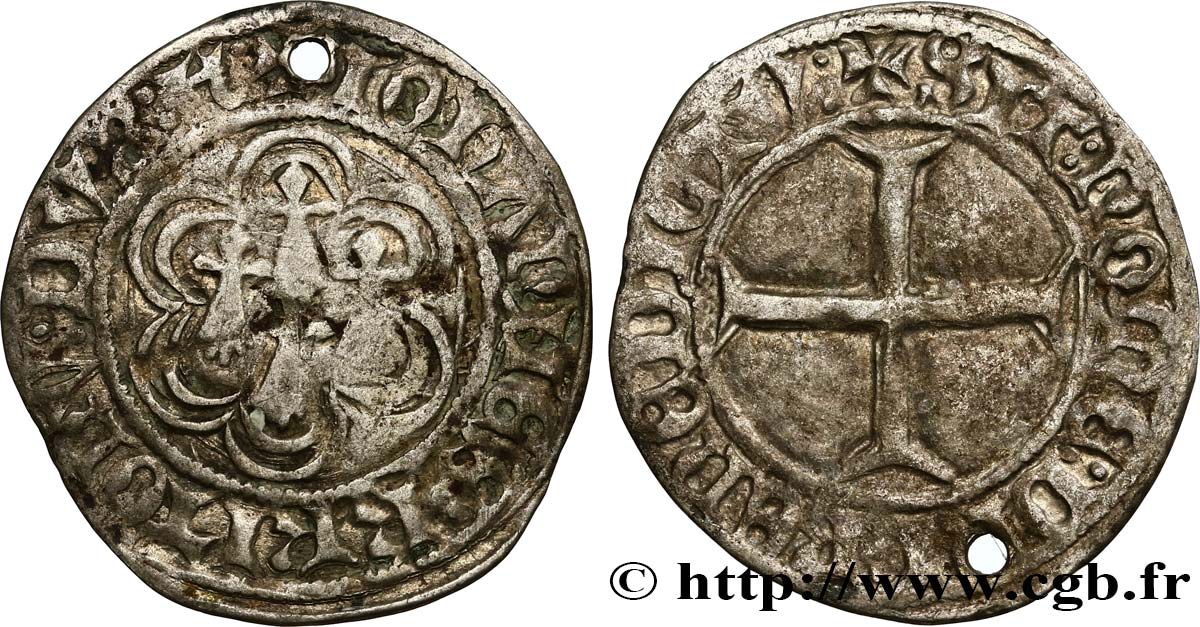 BRETAGNE - DUCHÉ DE BRETAGNE - JEAN V  Blanc dit “à l’hexalobe” TB