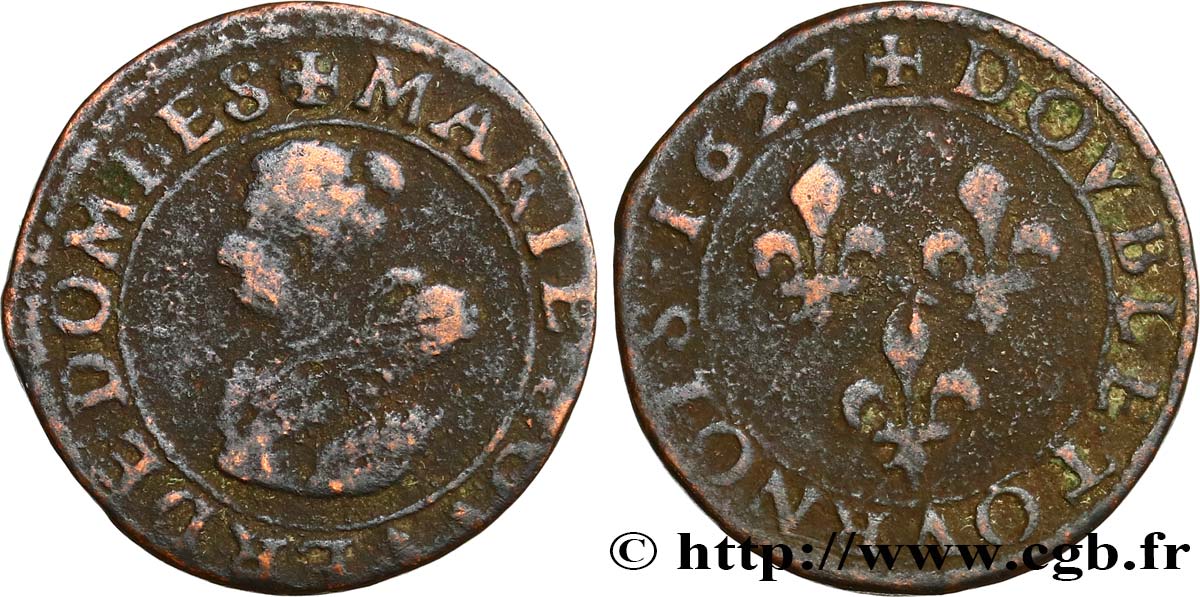 DOMBES - PRINCIPAUTÉ DE DOMBES - MARIE DE BOURBON-MONTPENSIER Double tournois B+
