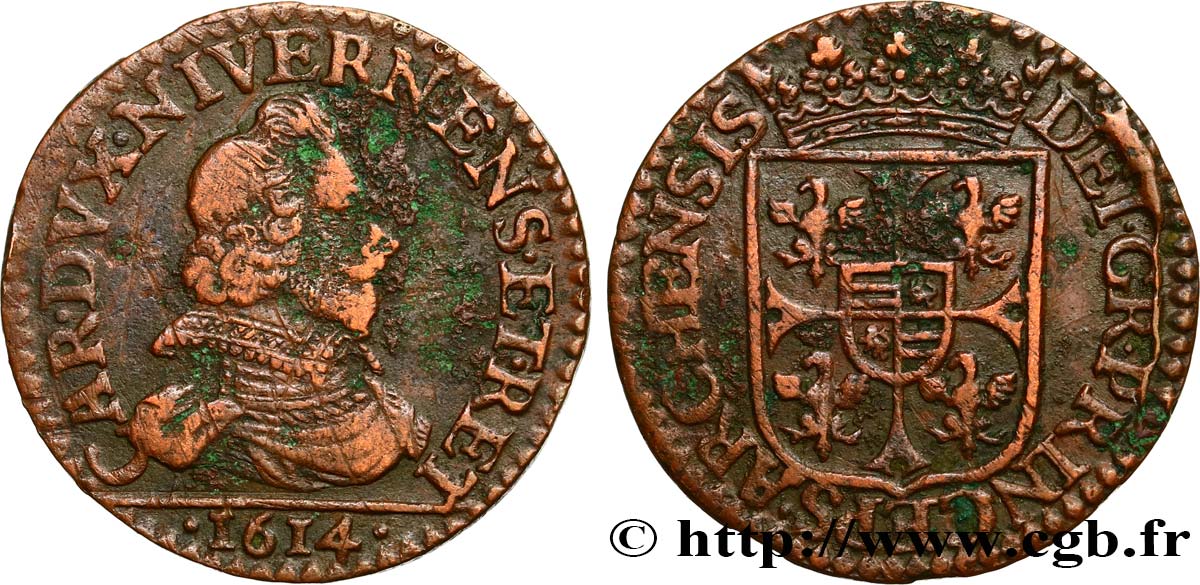 ARDENNES - PRINCIPAUTY OF ARCHES-CHARLEVILLE - CHARLES I OF GONZAGUE Liard, type 3B fSS/SS