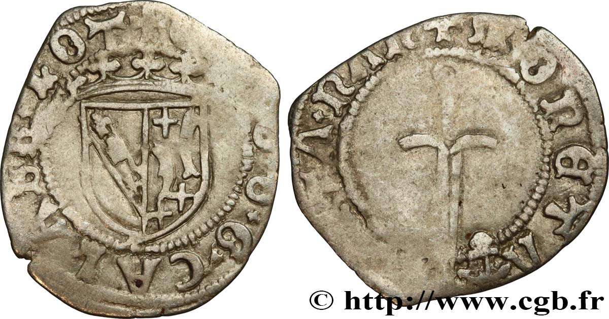 LORRAINE - DUCHÉ DE LORRAINE - CHARLES III LE GRAND DUC Double denier TB+/TB