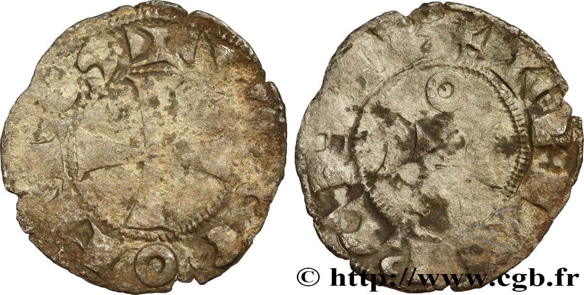 LA MARCHE - COMTÉ DE LA MARCHE - HUGUES X Denier ou marque B