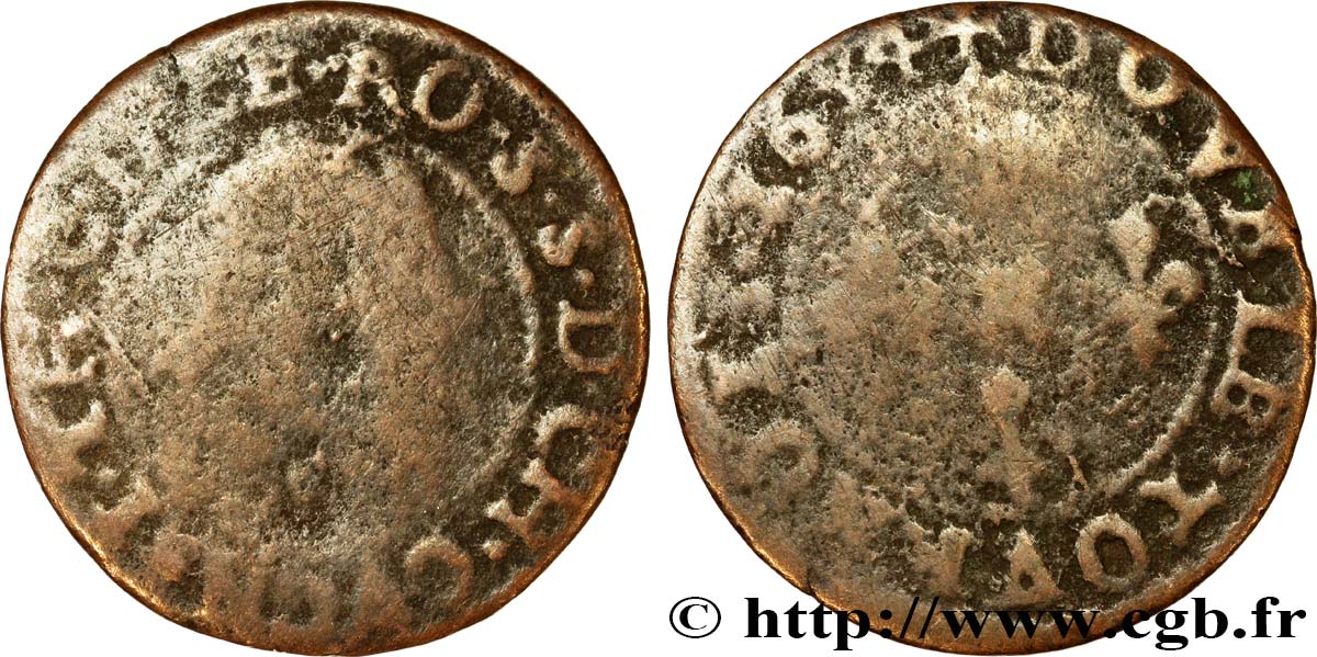 ARDENNES - SEIGNEURIE DE CUGNON - JEAN-THÉODORE DE LÖWENSTEIN Double tournois avec le grand col de dentelle B