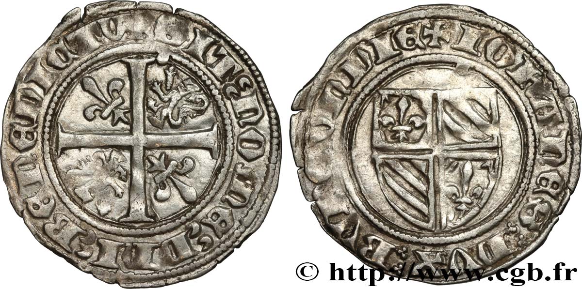 BOURGOGNE - DUCHÉ DE BOURGOGNE - JEAN SANS PEUR Grand blanc TTB+