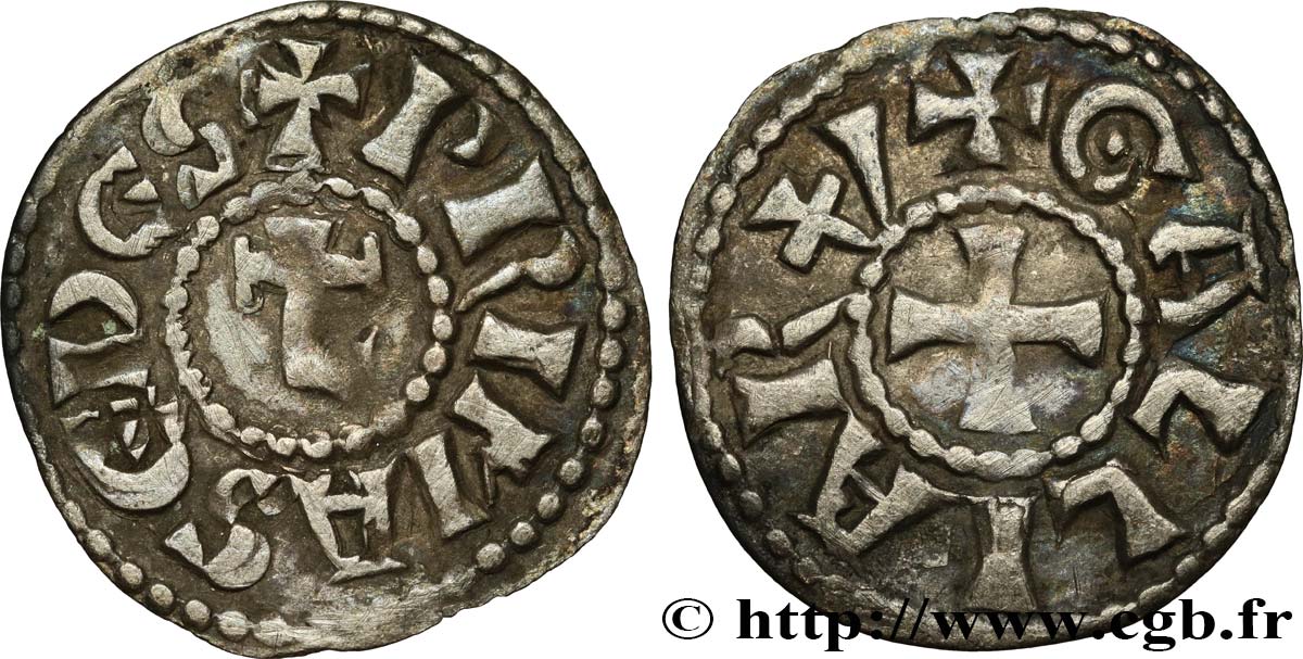 ARCHBISCHOP OF LYON - ANONYMOUS COINAGE Denier XF