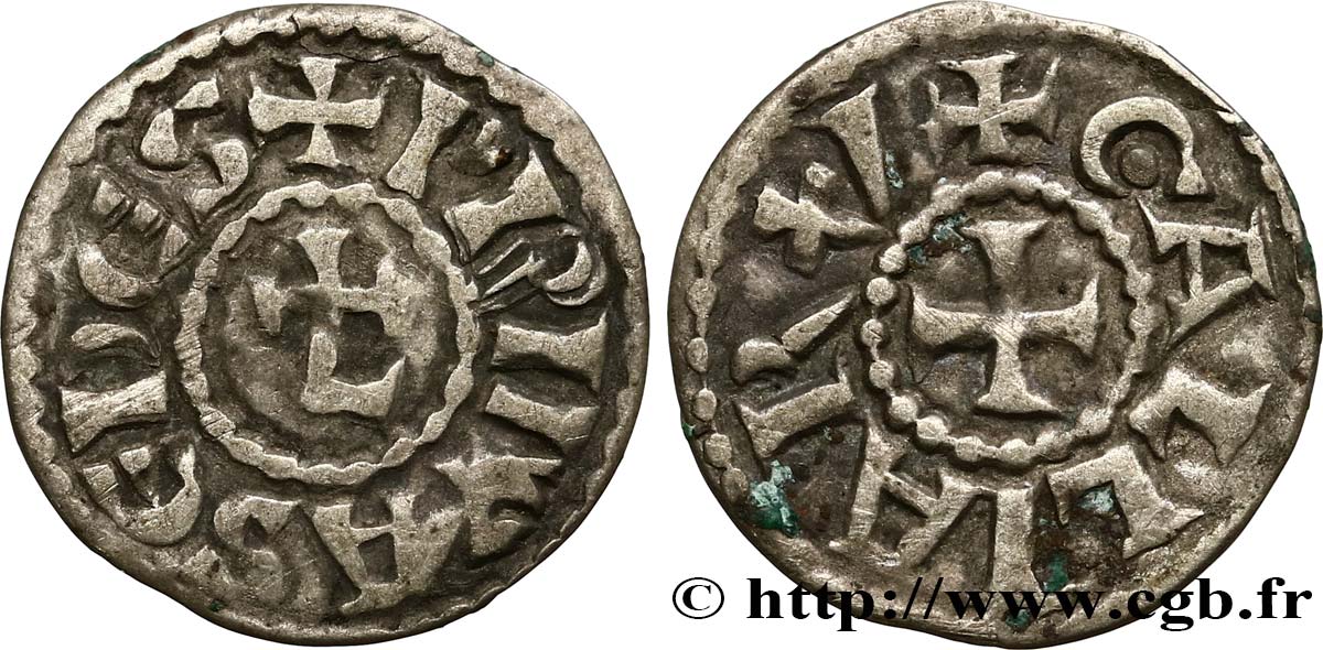ARCHBISCHOP OF LYON - ANONYMOUS COINAGE Denier VF/XF