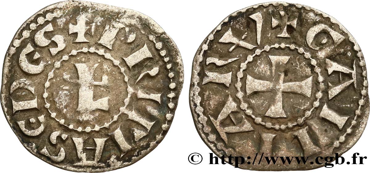 ARCHBISCHOP OF LYON - ANONYMOUS COINAGE Denier XF/VF