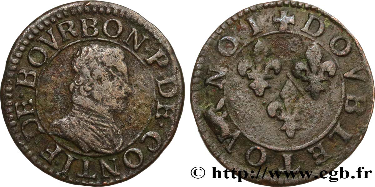 PRINCIPAUTÉ DE CHÂTEAU-REGNAULT - FRANÇOIS DE BOURBON-CONTI Double tournois, type 18 TB+