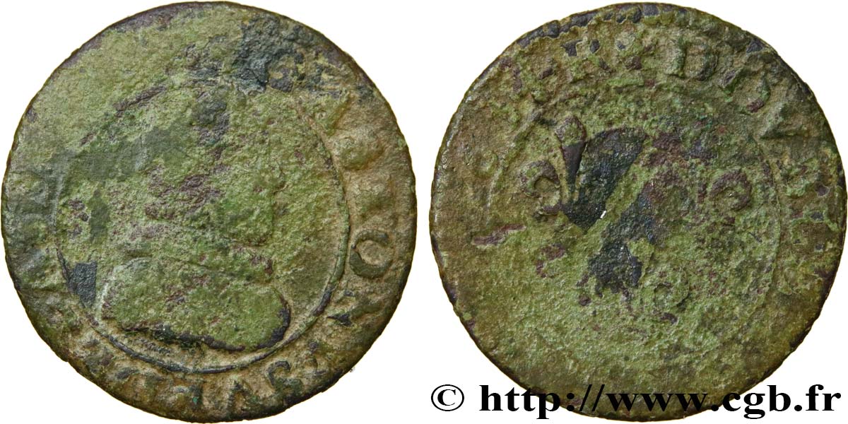 DOMBES - PRINCIPAUTÉ DE DOMBES - GASTON D ORLÉANS Double tournois, type 8 B