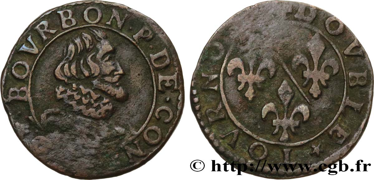 PRINCIPAUTÉ DE CHÂTEAU-REGNAULT - FRANÇOIS DE BOURBON-CONTI Double tournois, type 12 TB