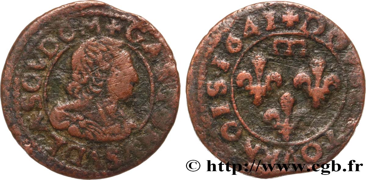 PRINCIPAUTY OF DOMBES - GASTON OF ORLEANS Double tournois, type 14 q.MB/MB