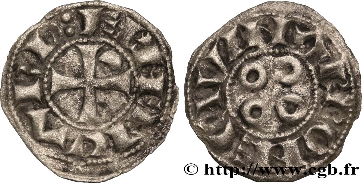 LANGUEDOC - VISCOUNTCY OF NARBONNE - ERMENGARDE Denier VF/XF