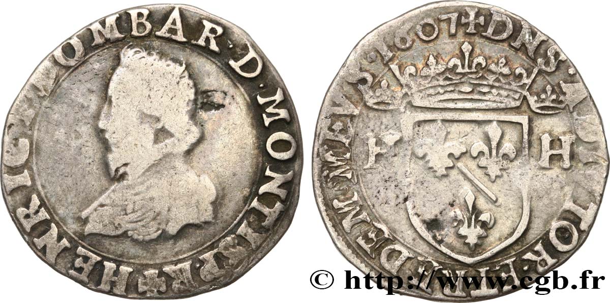 PRINCIPAUTY OF DOMBES - HENRY OF MONTPENSIER Teston VF