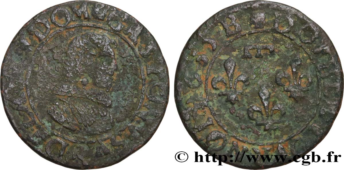 PRINCIPAUTY OF DOMBES - GASTON OF ORLEANS Double tournois, type 8 RC
