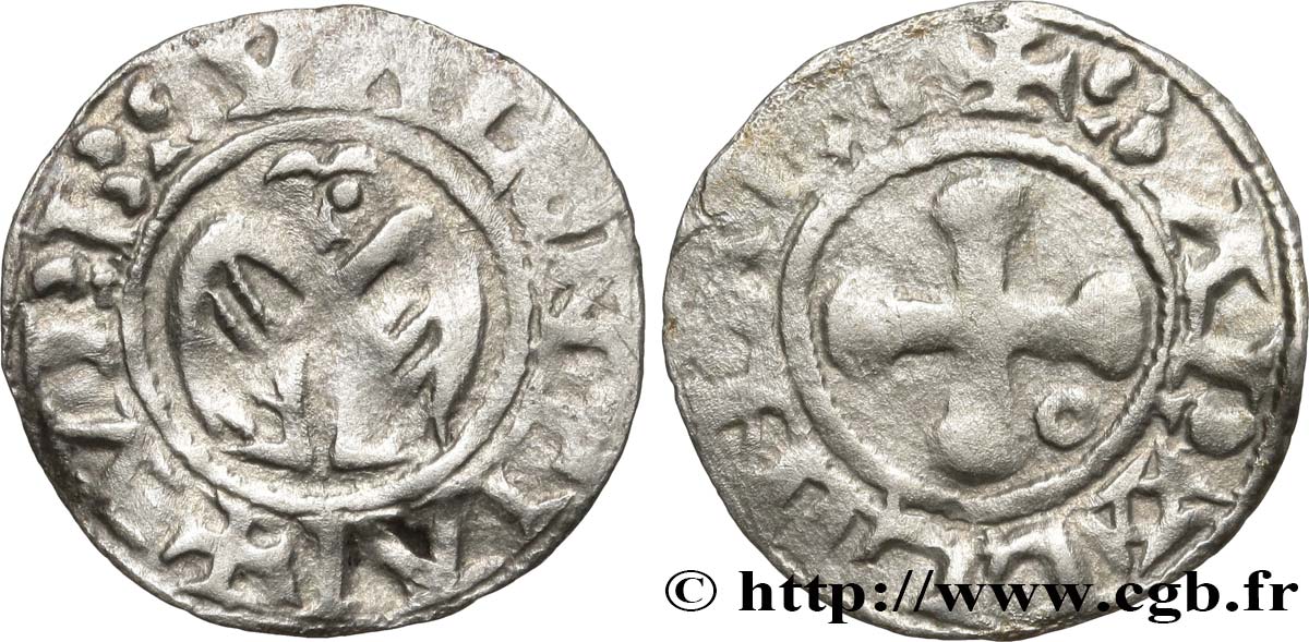 DAUPHINÉ - BISHOP OF VALENCE - ANONYMOUS COINAGE Denier VF