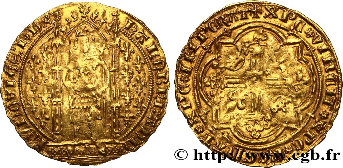 PROVENCE - COUNTY OF PROVENCE - LOUIS I OF ANJOU Franc à pied, 1er type XF