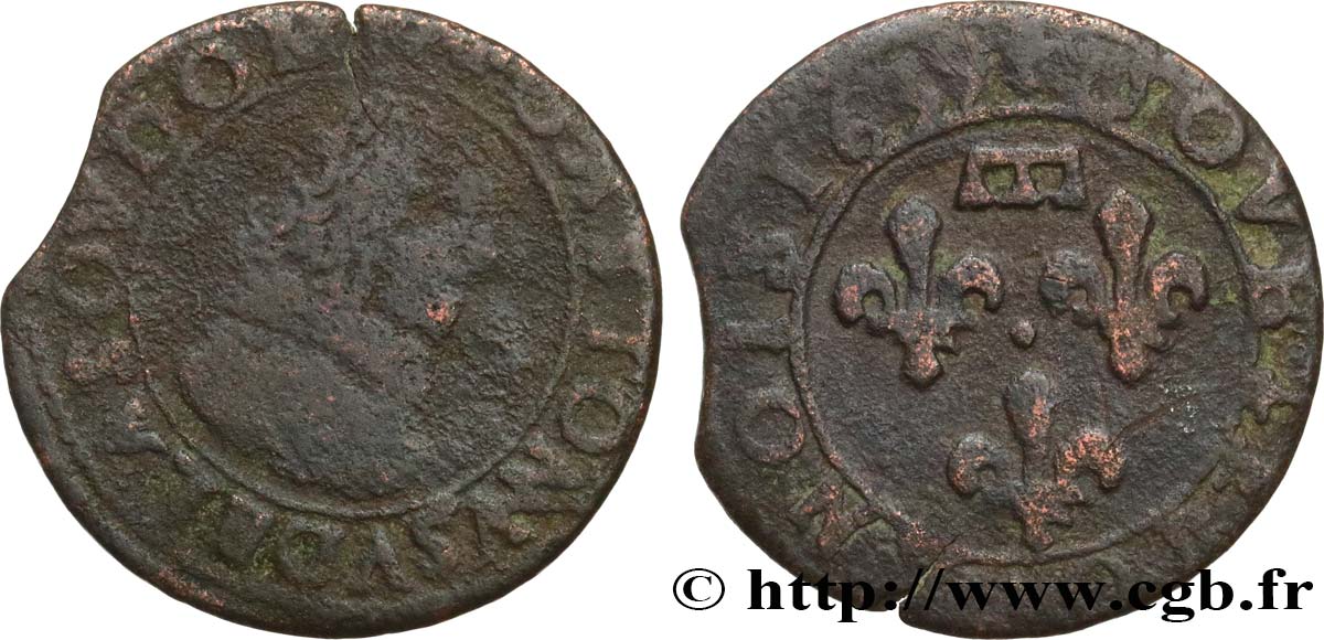 PRINCIPAUTY OF DOMBES - GASTON OF ORLEANS Double tournois S
