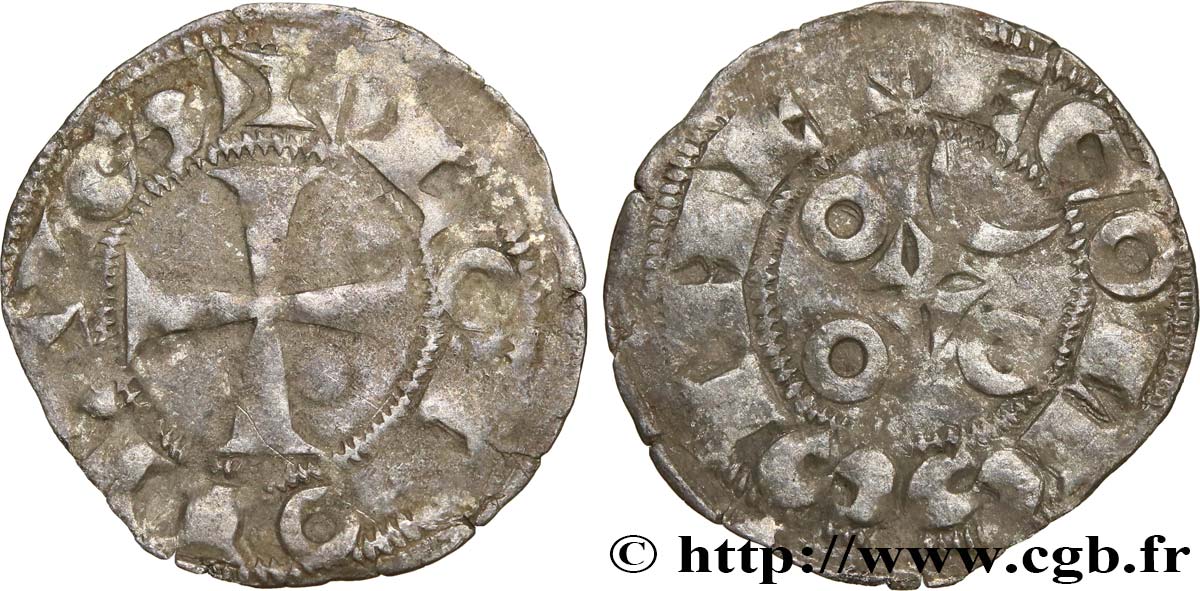 ANGOUMOIS - COMTÉ D ANGOULÊME, au nom de Louis IV d Outremer (936-954) Denier anonyme B+