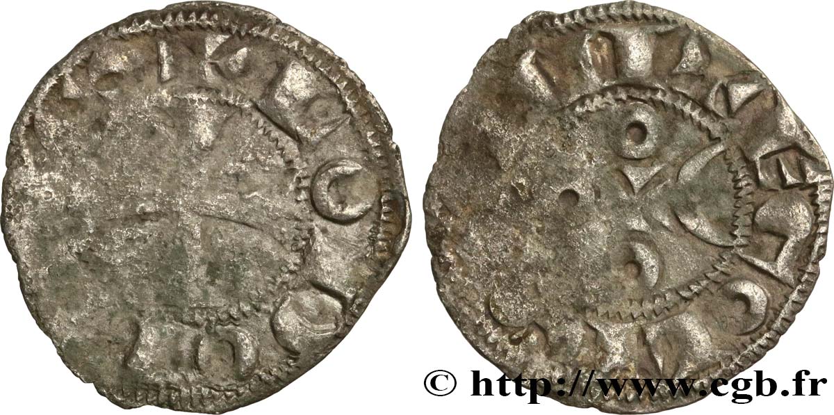 ANGOUMOIS - COMTÉ D ANGOULÊME, au nom de Louis IV d Outremer (936-954) Denier anonyme B