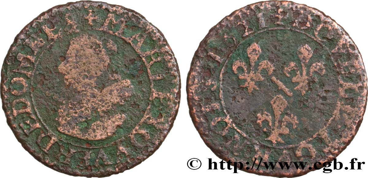 PRINCIPAUTY OF DOMBES - MARIE OF BOURBON-MONTPENSIER Double tournois B