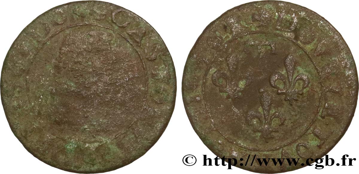 PRINCIPAUTY OF DOMBES - GASTON OF ORLEANS Double tournois, type 8 VG