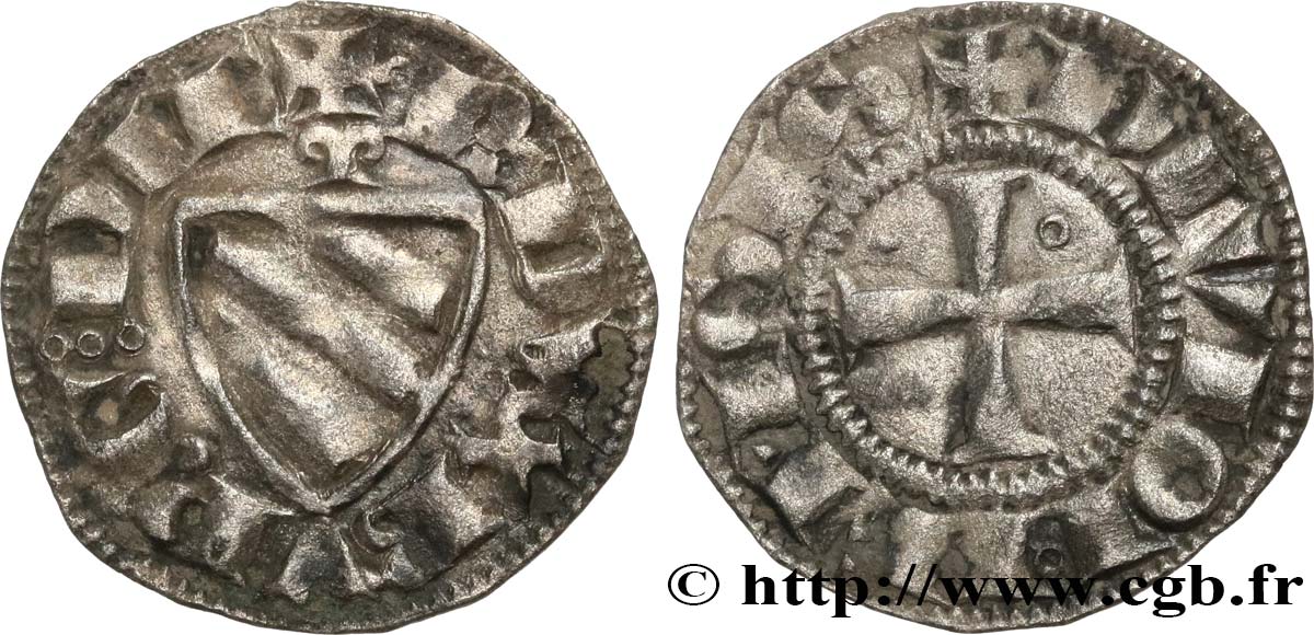 BOURGOGNE - DUCHÉ DE BOURGOGNE - ROBERT II Denier ou digenois TTB+
