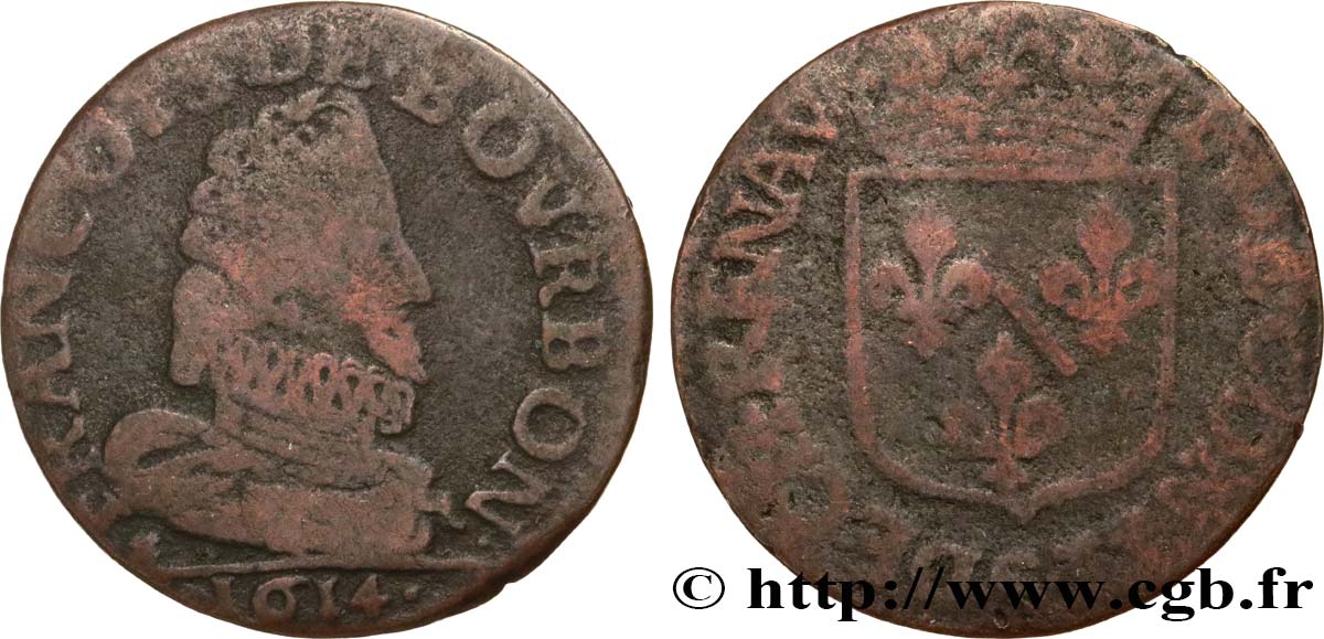 PRINCIPALITY OF CHATEAU-REGNAULT - FRANCIS OF BOURBON-CONTI Liard, type 3 F