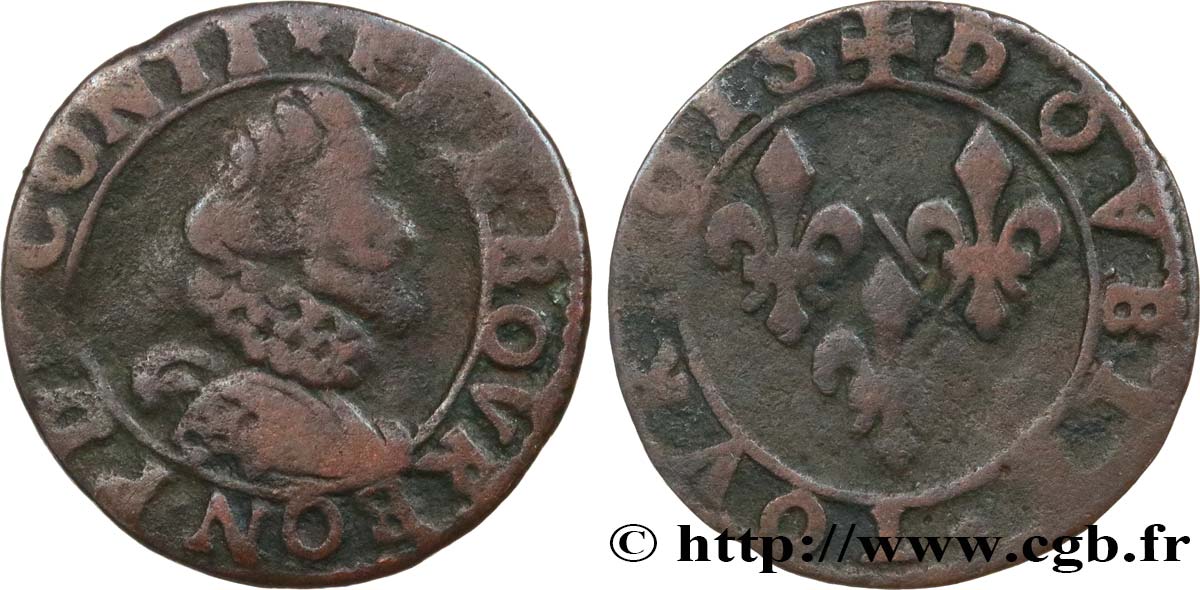 PRINCIPALITY OF CHATEAU-REGNAULT - FRANCIS OF BOURBON-CONTI Double tournois, type 12 F