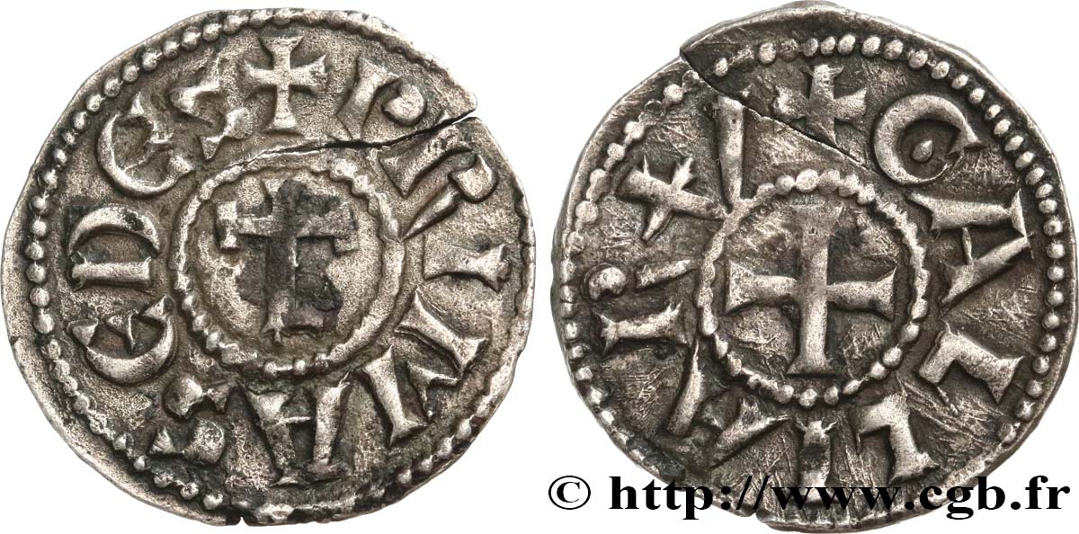 ARCHBISCHOP OF LYON - ANONYMOUS COINAGE Denier SS