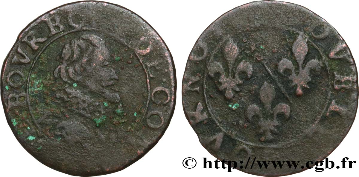 PRINCIPALITY OF CHATEAU-REGNAULT - FRANCIS OF BOURBON-CONTI Double tournois, type 13 VG/F