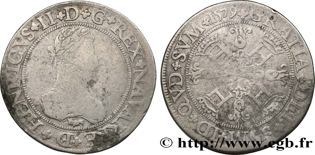 NAVARRE-BEARN - HENRY III Franc q.MB