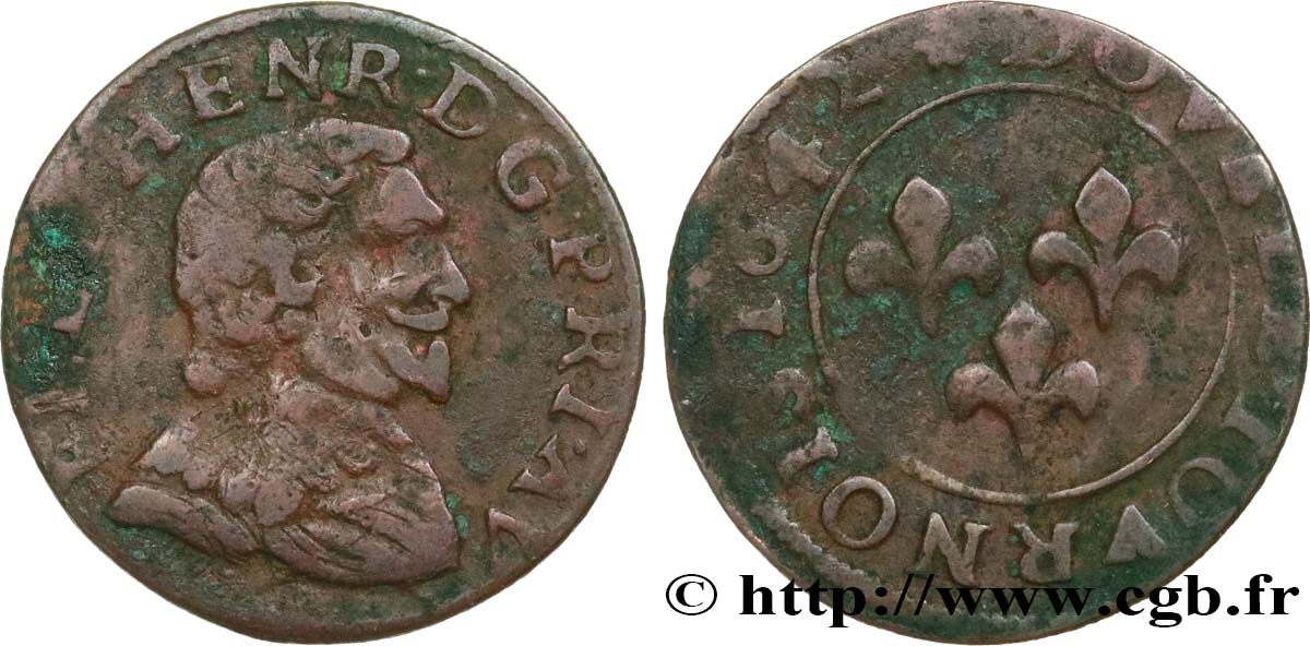 PRINCIPAUTY OF ORANGE - FREDERIC-HENRY OF NASSAU Double tournois, type 5 VF