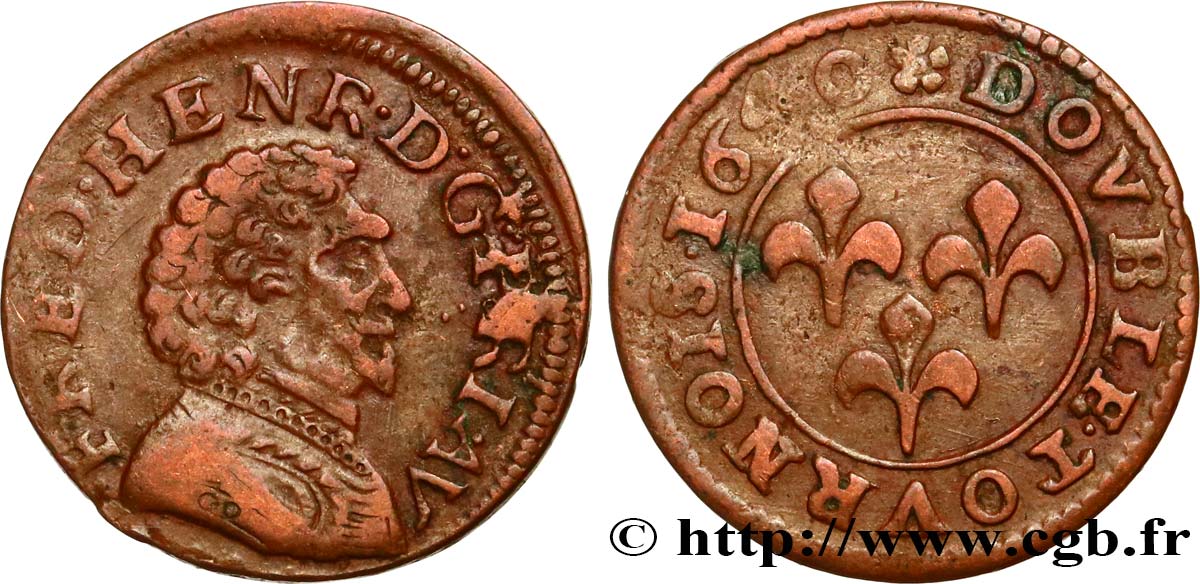 ORANGE - PRINCIPAUTÉ D&nbsp;ORANGE - FRÉDÉRIC-HENRI DE NASSAU Double tournois, type 4 TTB
