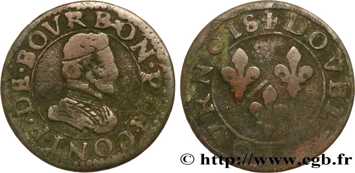 PRINCIPAUTÉ DE CHÂTEAU-REGNAULT - FRANÇOIS DE BOURBON-CONTI Double tournois, type 18 B