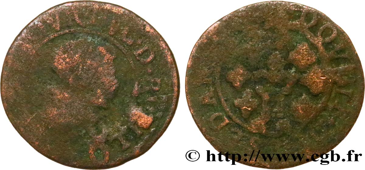 ARDENNES - PRINCIPAUTÉ DE SEDAN - FRÉDÉRIC-MAURICE DE LA TOUR D&nbsp;AUVERGNE Double tournois, type 13 (grande collerette/grande tour en bas du champ) B