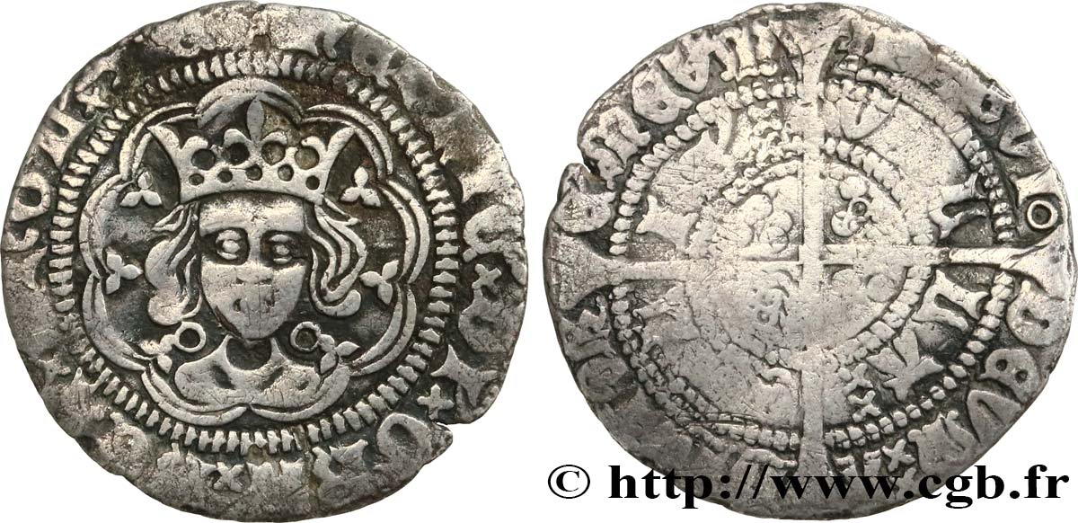 Calaisis Calais Henry Vi Of Lancaster Demi Gros Bfe Feudal Coins