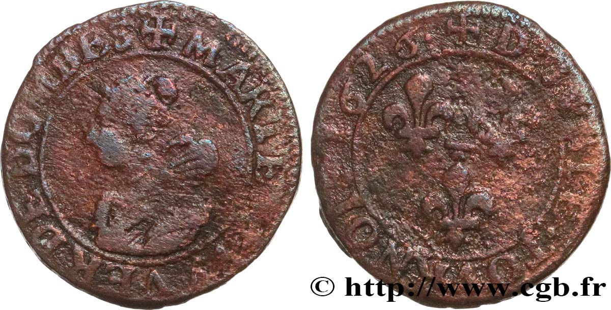 PRINCIPAUTY OF DOMBES - MARIE OF BOURBON-MONTPENSIER Double tournois q.MB