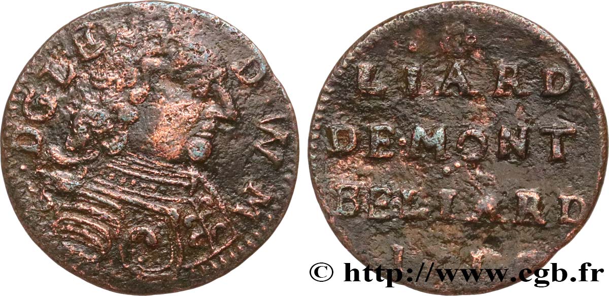 MONTBÉLIARD - COMTÉ DE MONTBÉLIARD - LÉOPOLD EBERHARD Liard de Montbéliard BC+