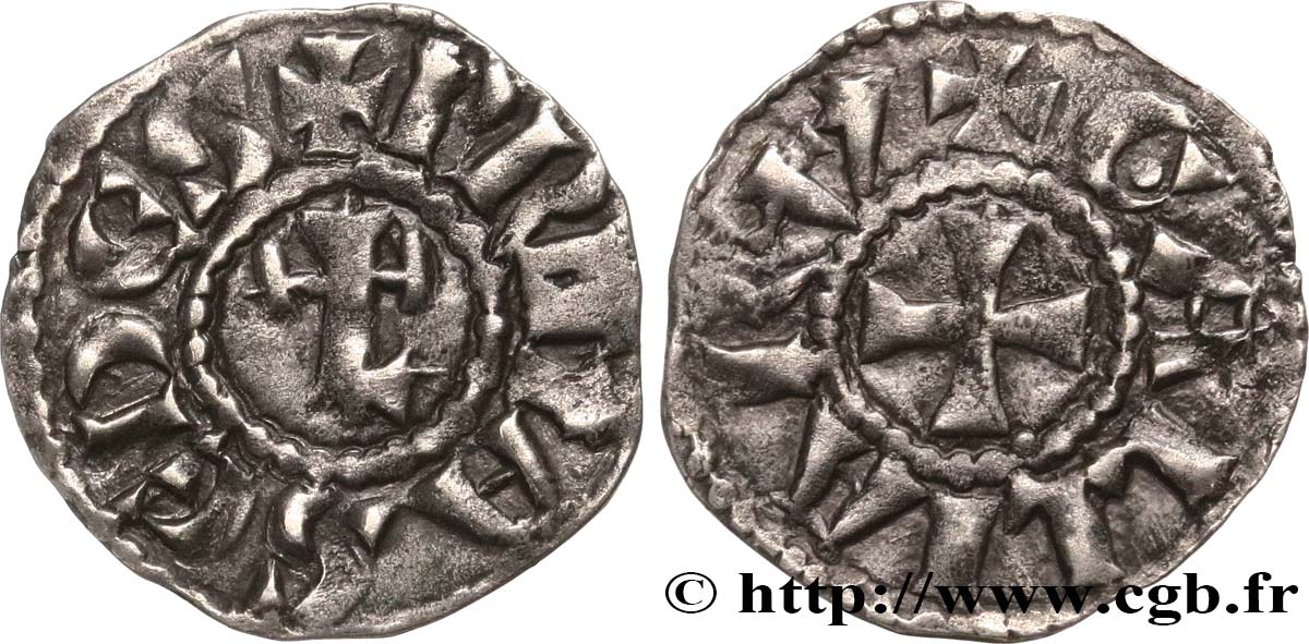 ARCHBISCHOP OF LYON - ANONYMOUS COINAGE Denier XF